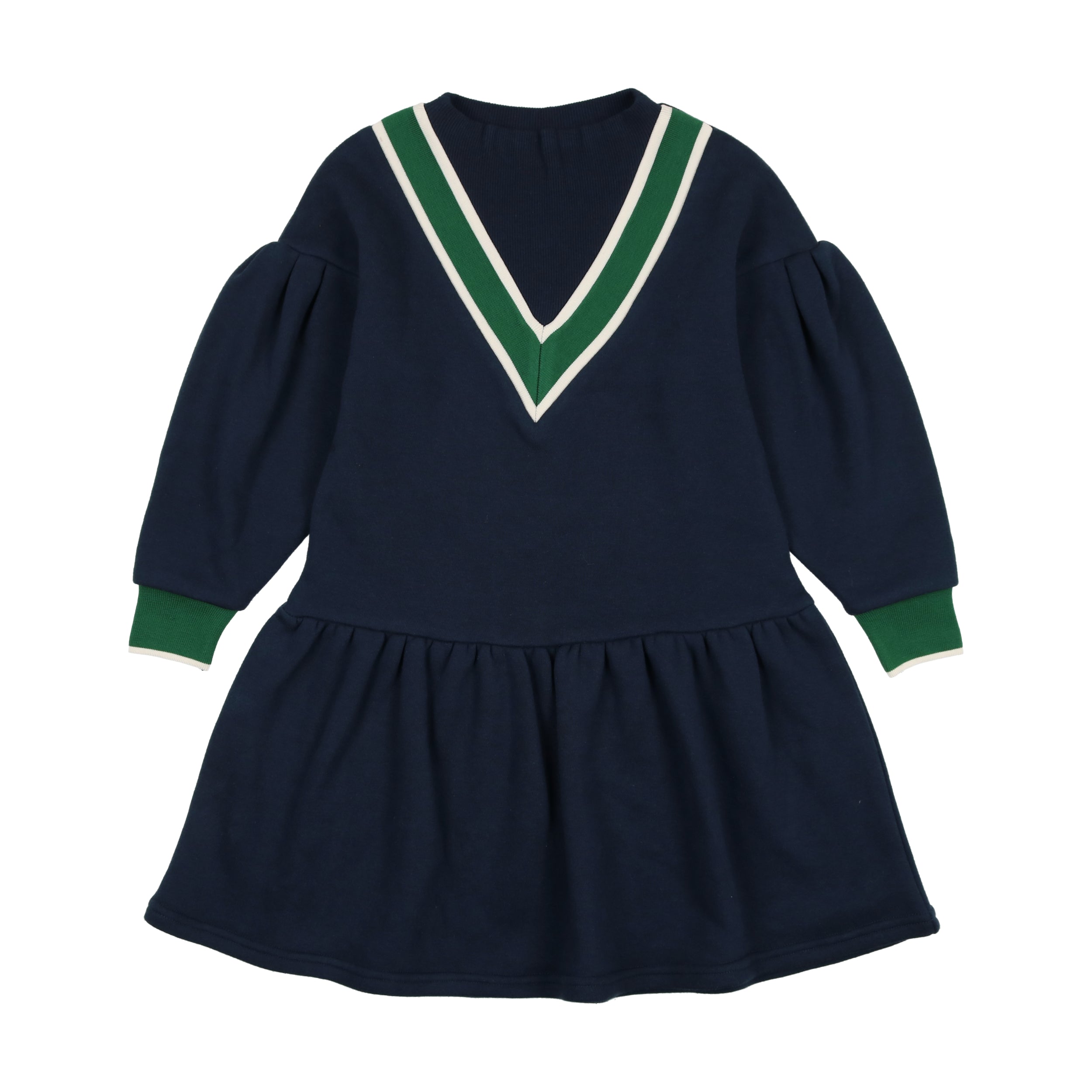 Navy Varsity Sweatshirt Dress