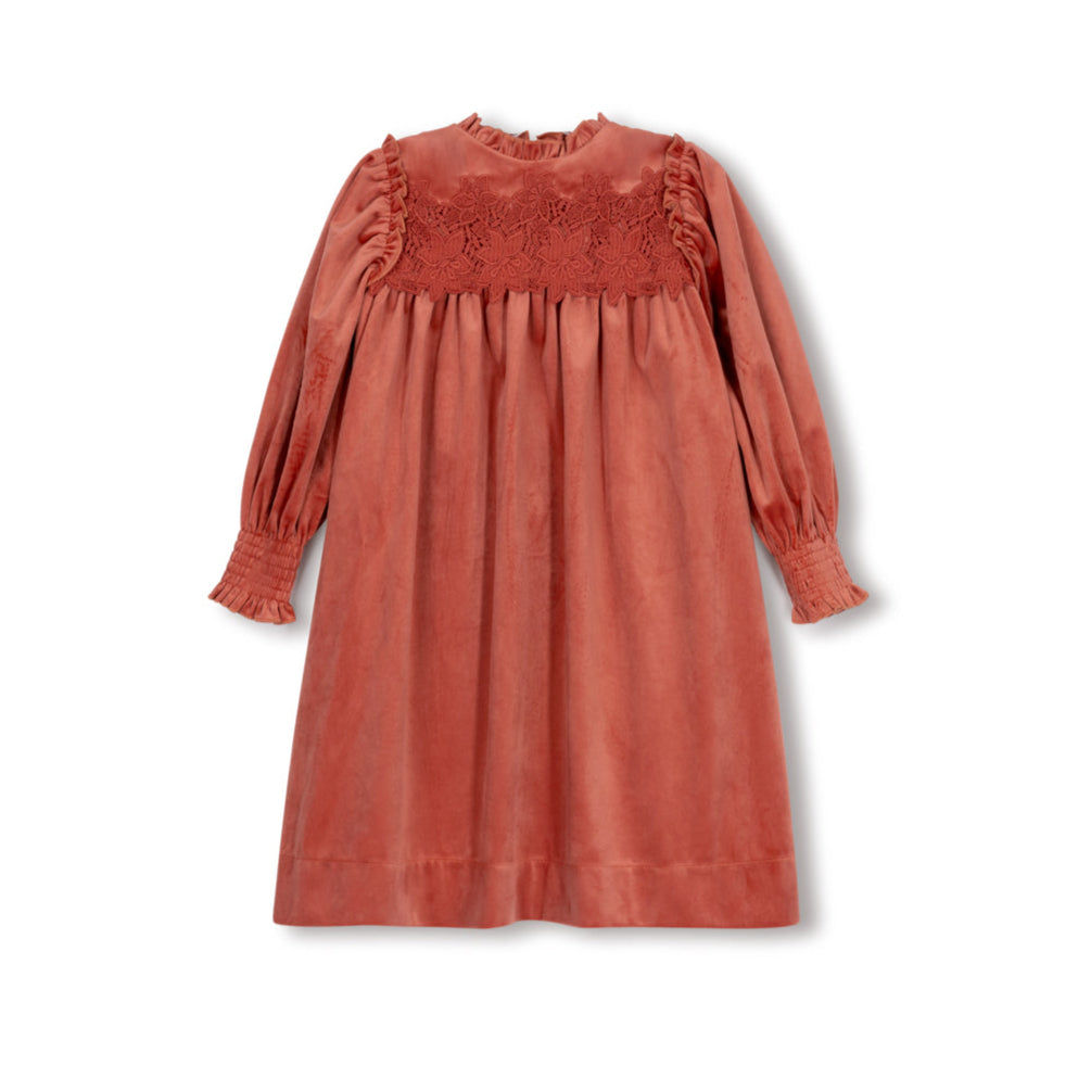 Berry Lace Baby Doll Flair Dress