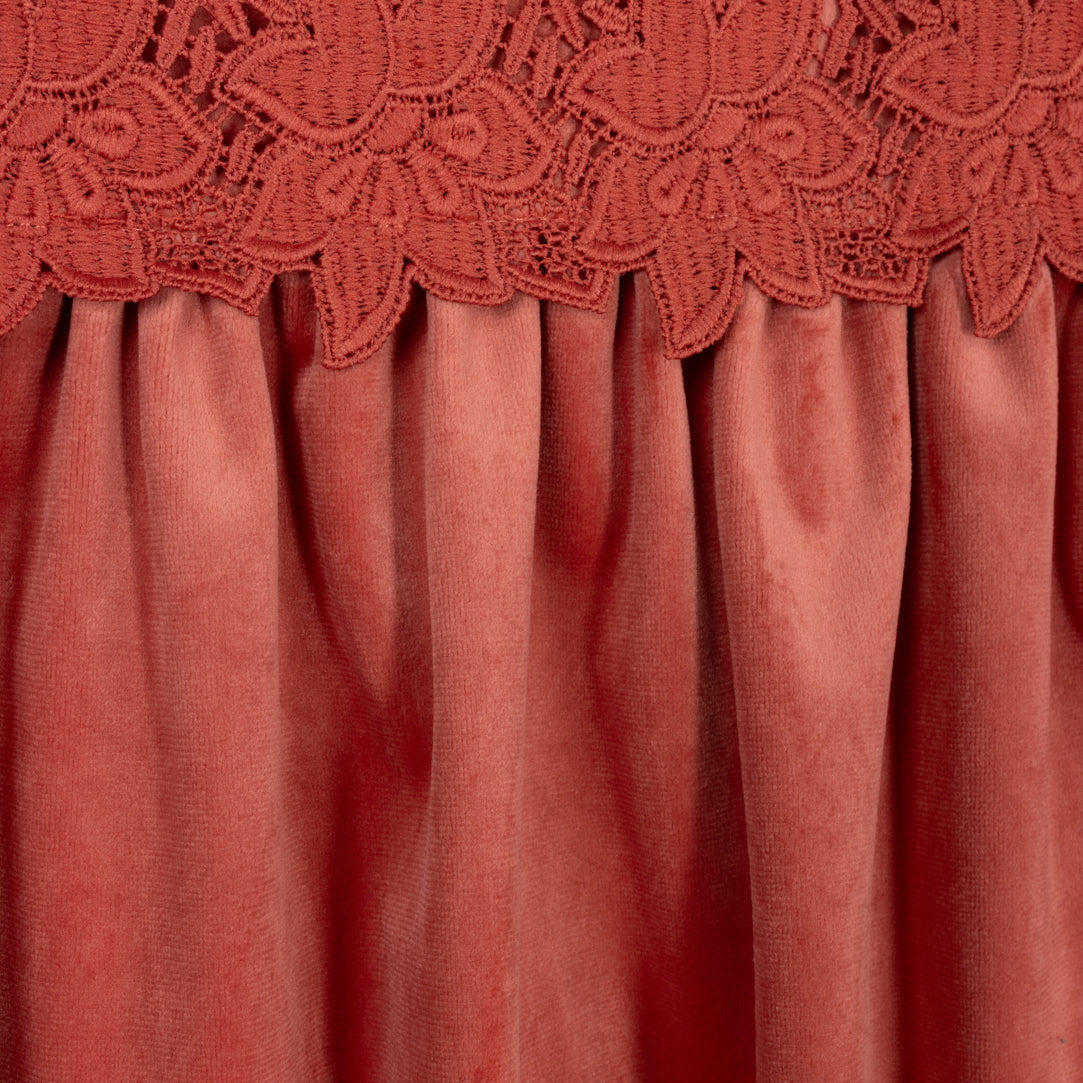 Berry Lace Baby Doll Flair Dress