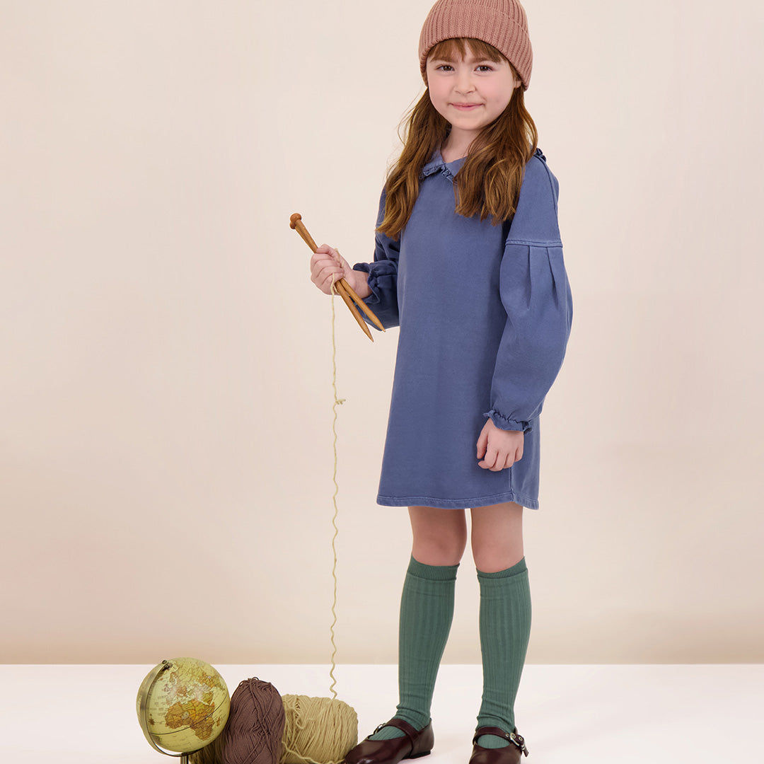 Blue Wash Sweatshirt Dress