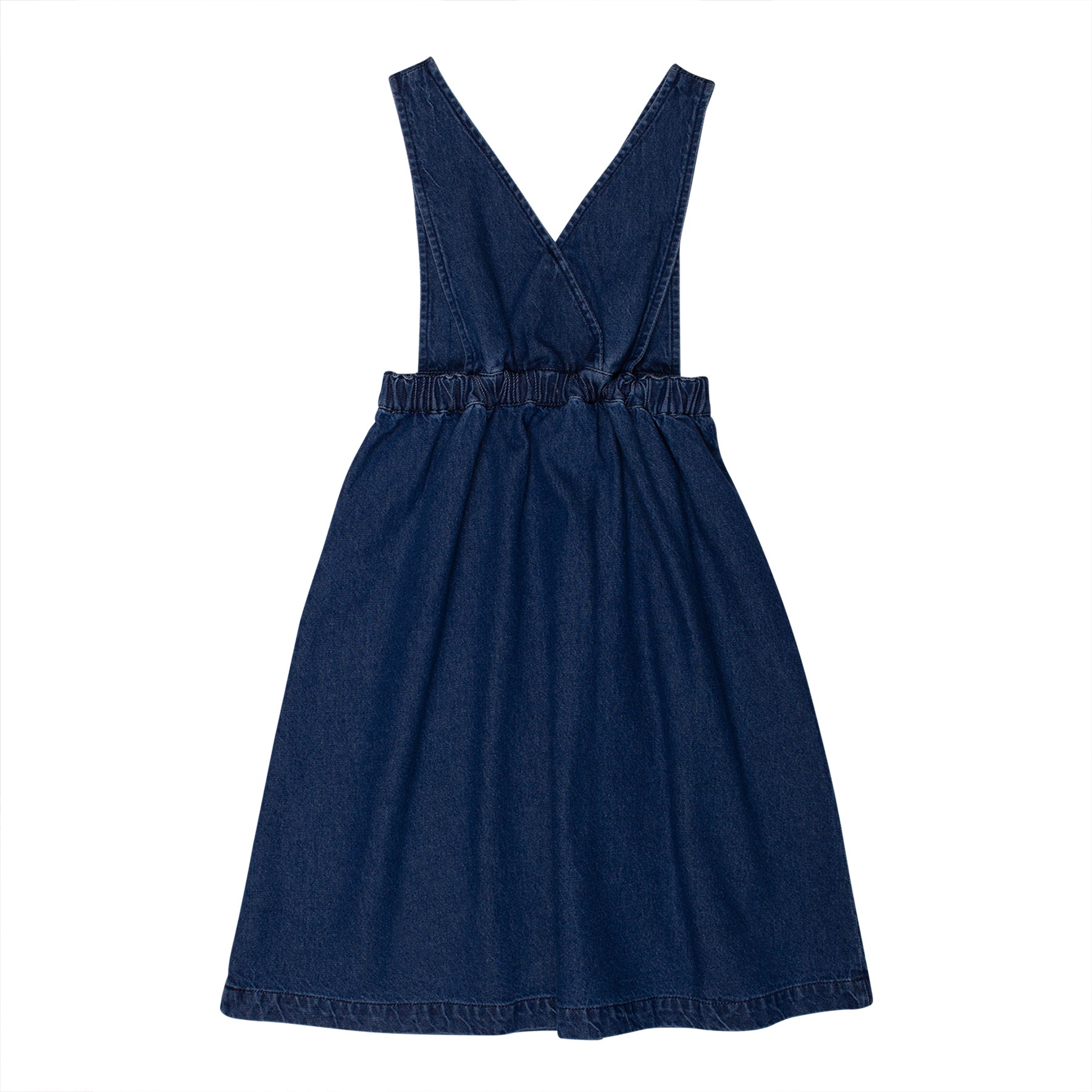 Indigo Mid Wash Chio Puff Long Pinafore