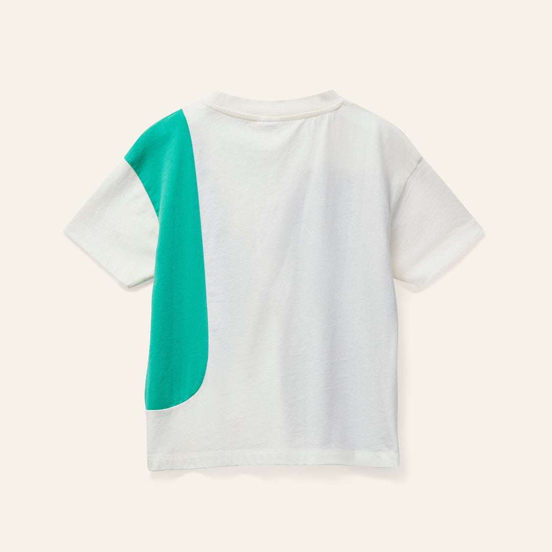 Ecru/ Blue/ Green Keel T-shirt