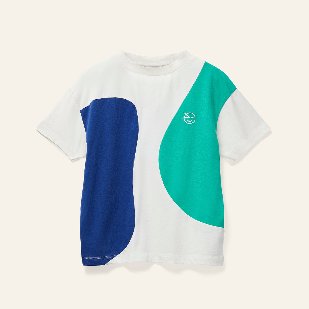 Ecru/ Blue/ Green Keel T-shirt