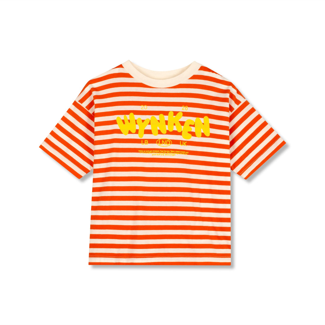 Sunglow/ Ecru Stripe Cap Tee