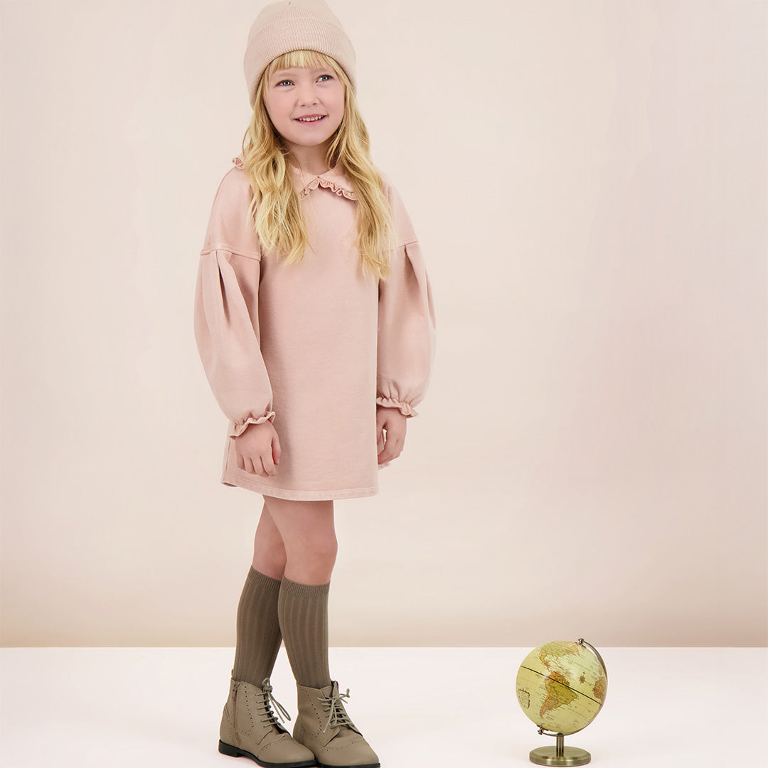 Dusty Pink Wash Sweatshirt Dress