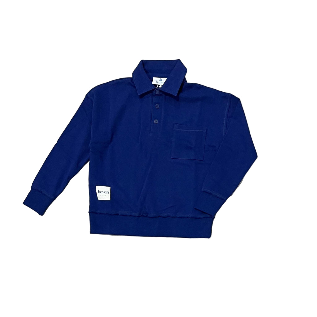Blue Boys Polo Sweatshirt
