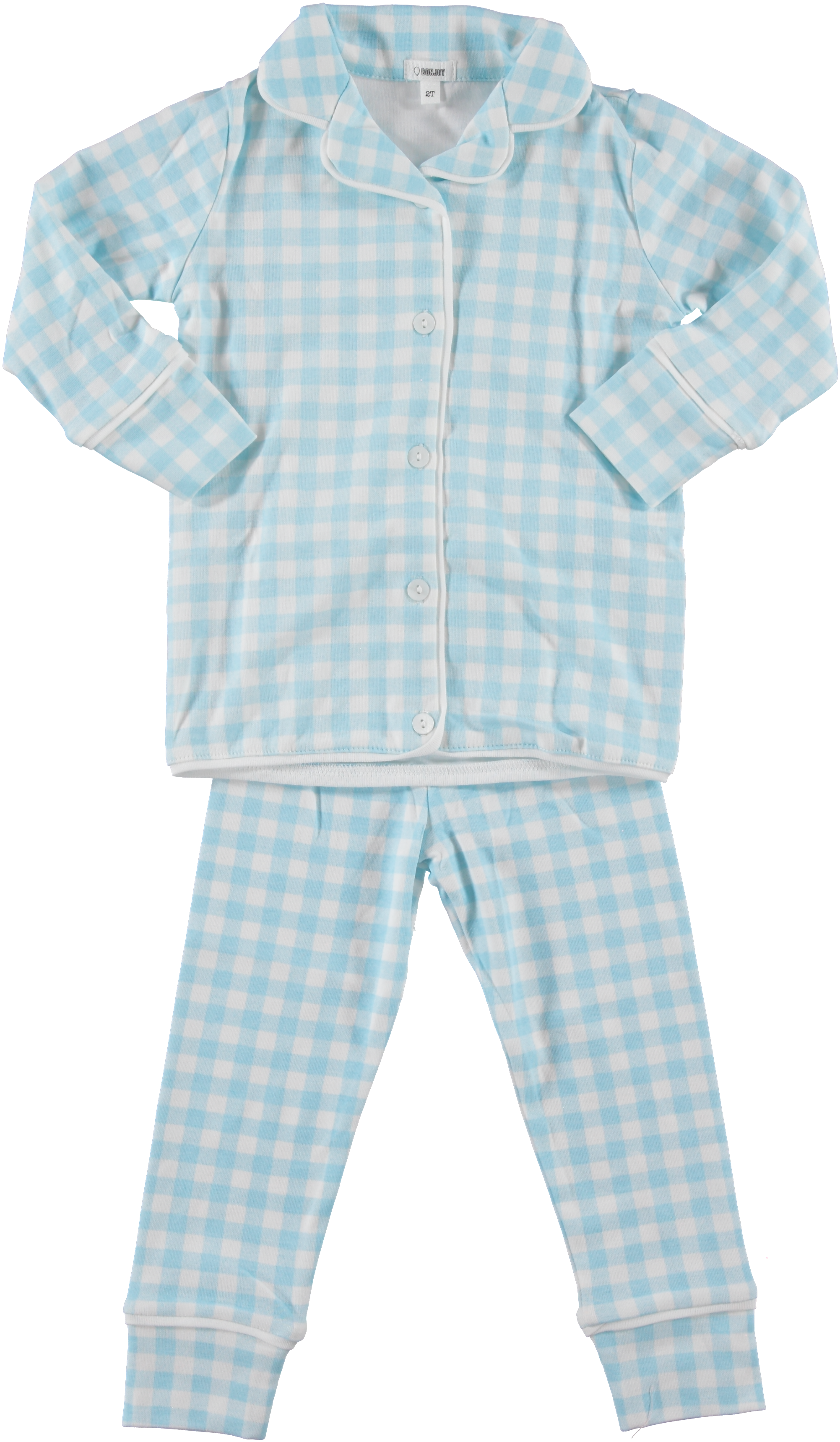 Light Blue Gingham Grandpa Pajamas