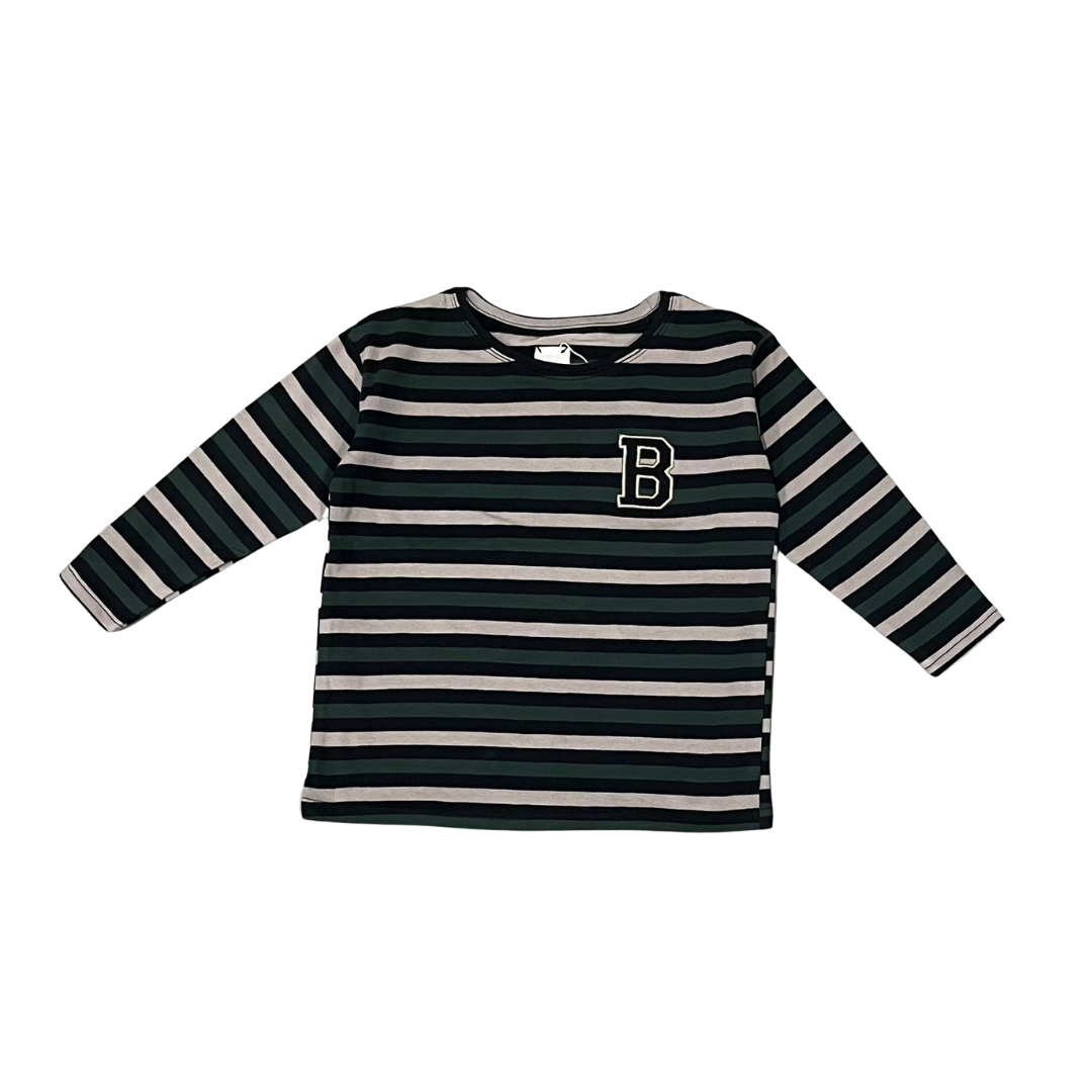 Boys Green Stripe Tee