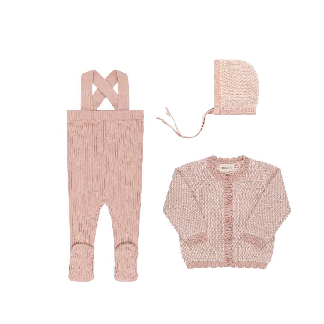 Mauve Bubble Knit Collection 3 Piece Set