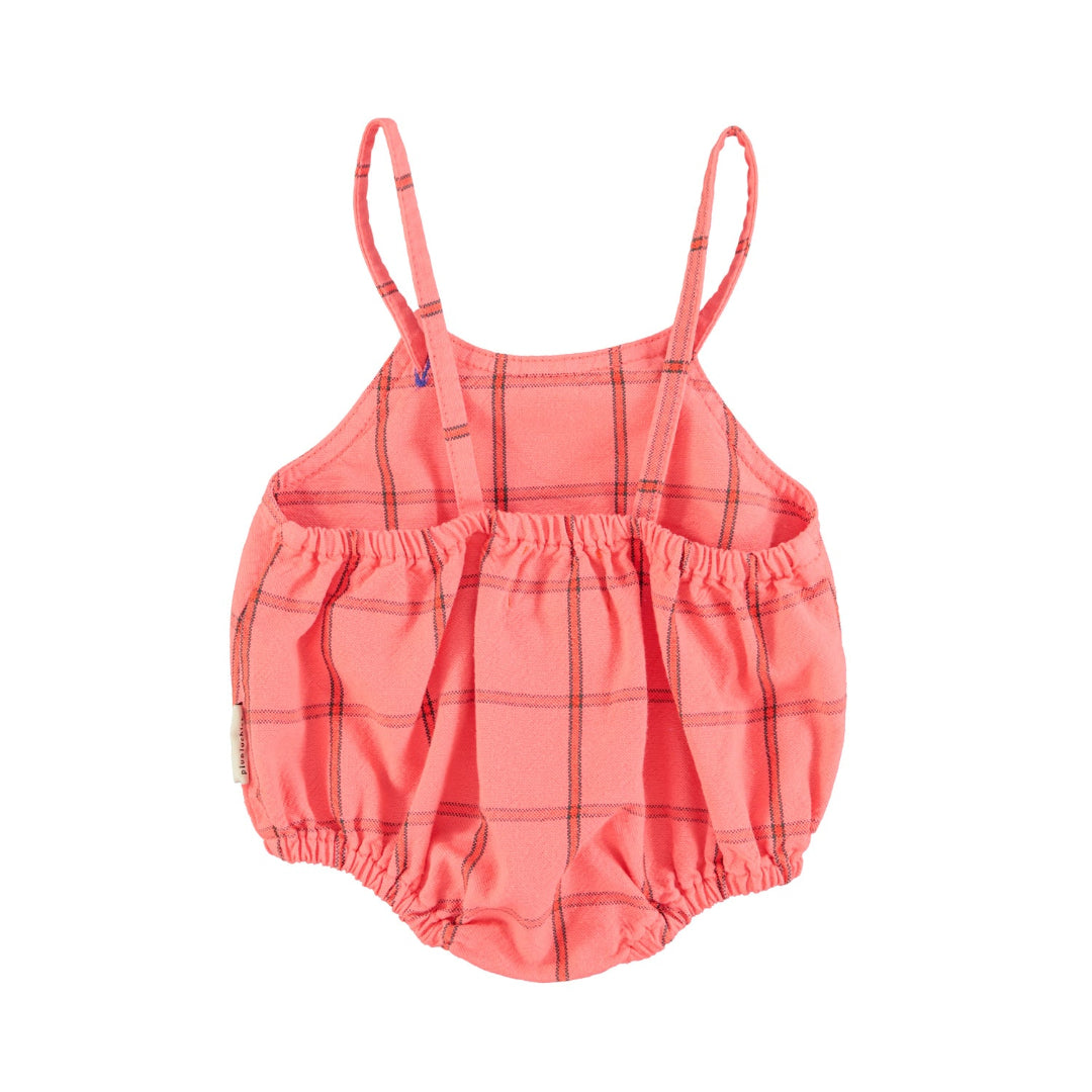 Pink Checkered Baby Romper