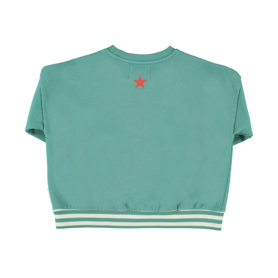 Green w/ "here we go" Print Sweatshirt