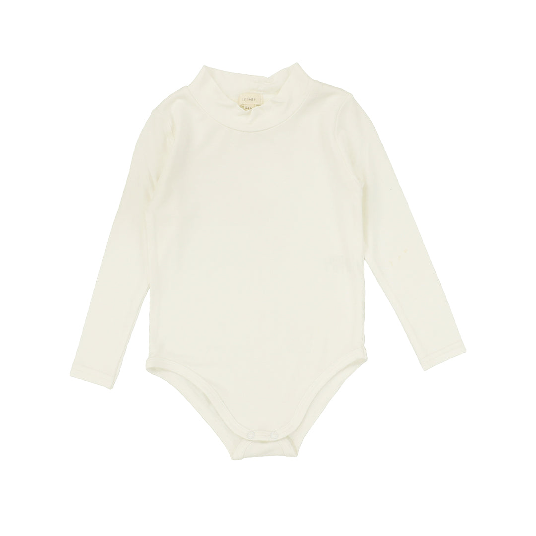 Cream Bamboo Mockneck Onesie