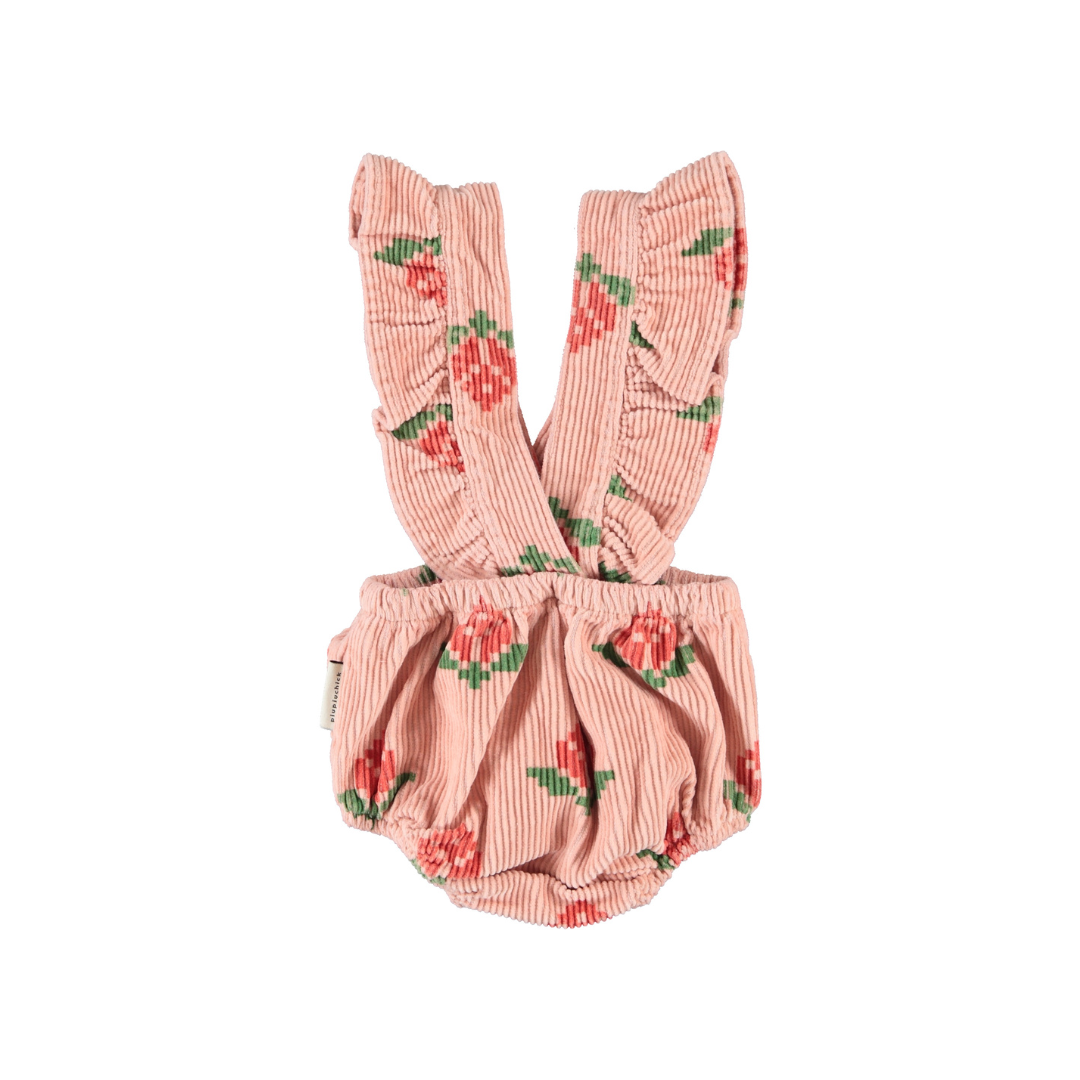 Pink w/ Big Flowers Baby Bloomers w/ Straps