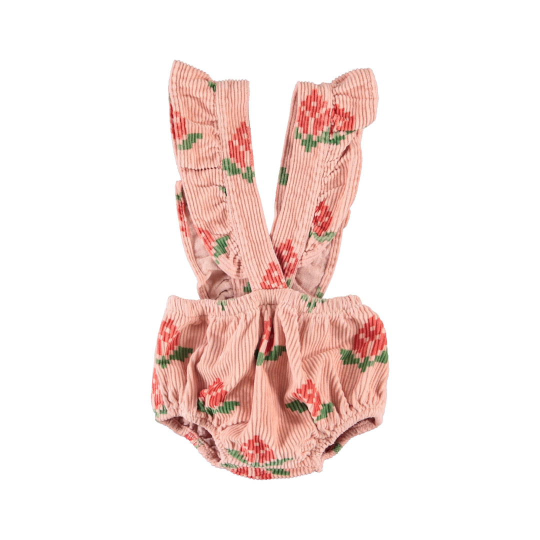 Pink w/ Big Flowers Baby Bloomers w/ Straps