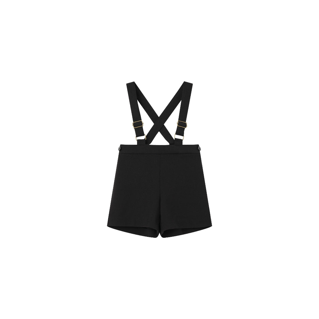 Black Suspender Overalls