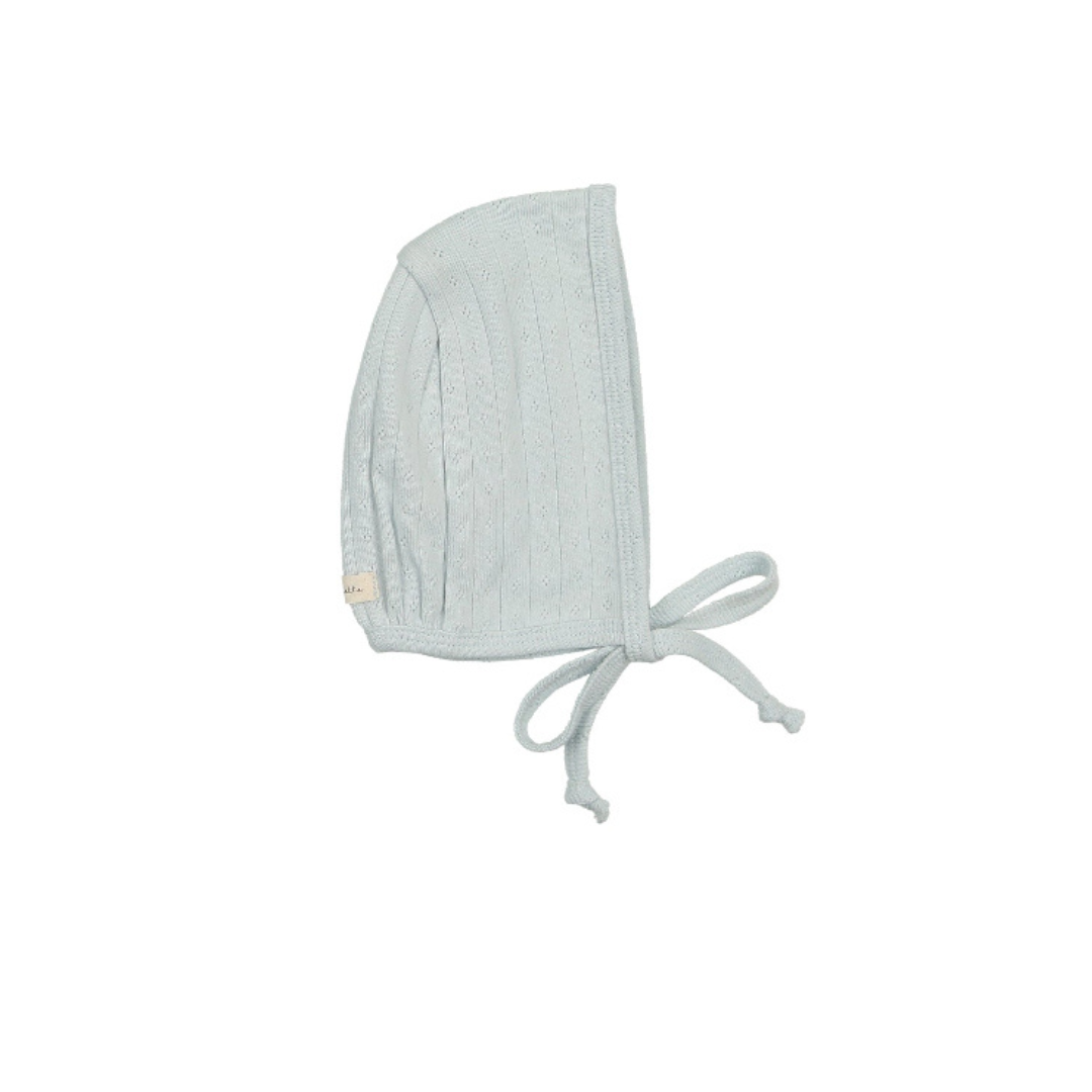 Sky Blue Fine Pointelle Bonnet