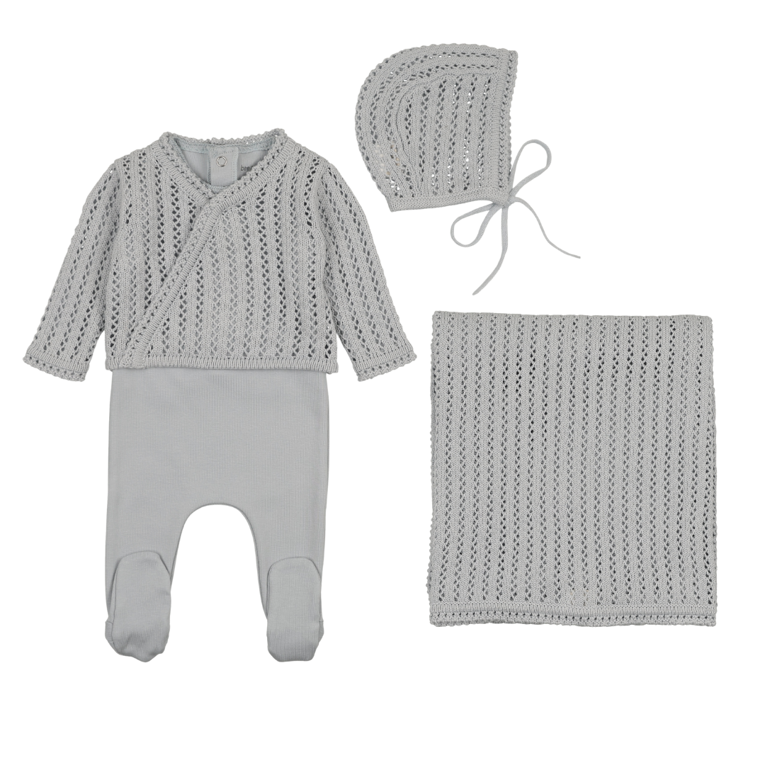 London Fog Footed Dainty Sweater Outfit + Blanket
