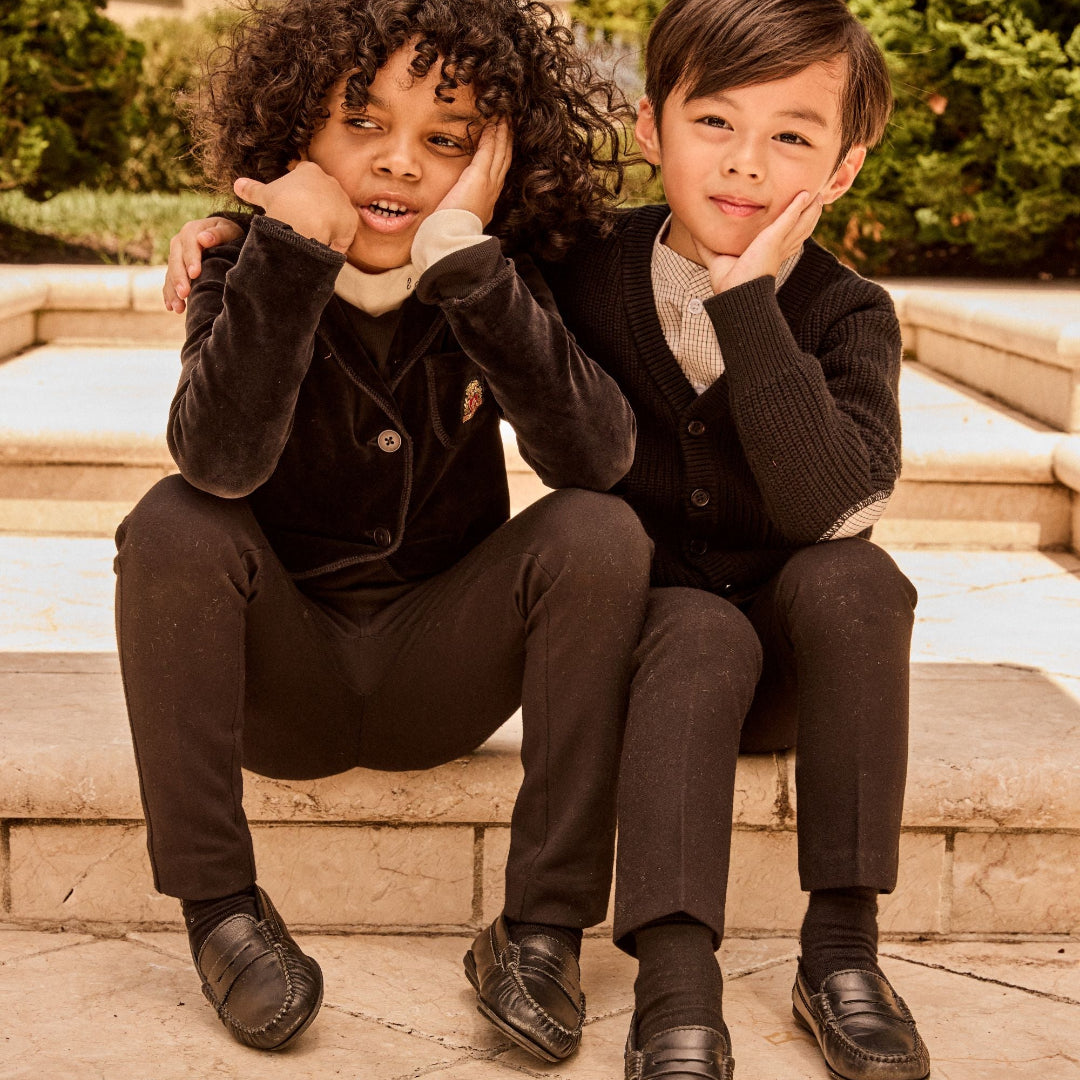 Black Boys Chunky Patch Cardigan