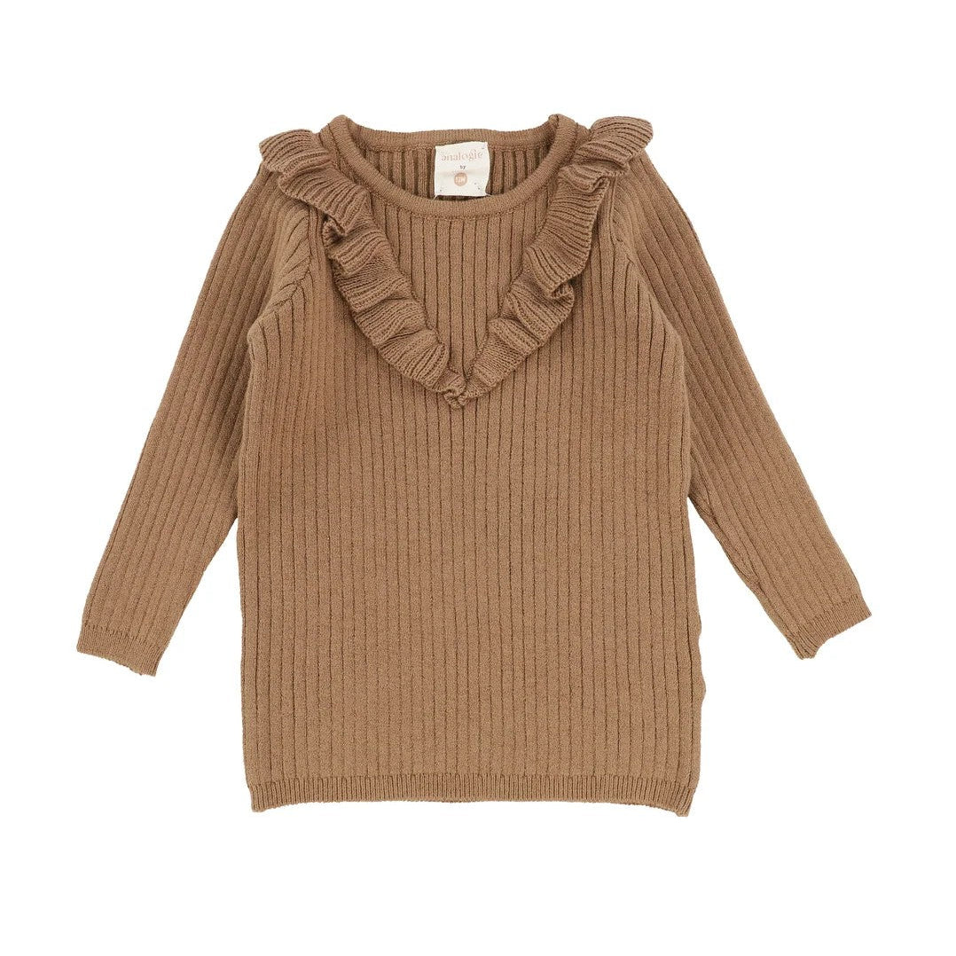 Cinnamon Ruffle Sweater
