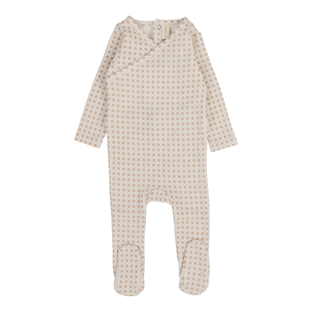 Dusty Pink Woven Print Footie