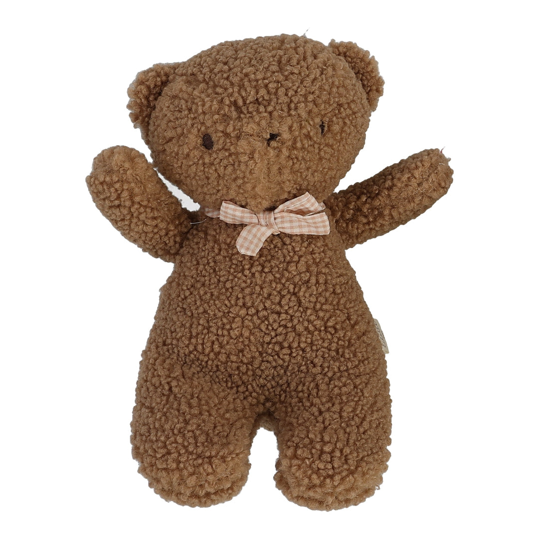Brown/ Dusty Pink Bear With Bow