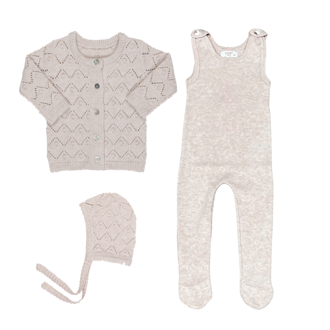 Oatmeal Pointelle 3 piece Set