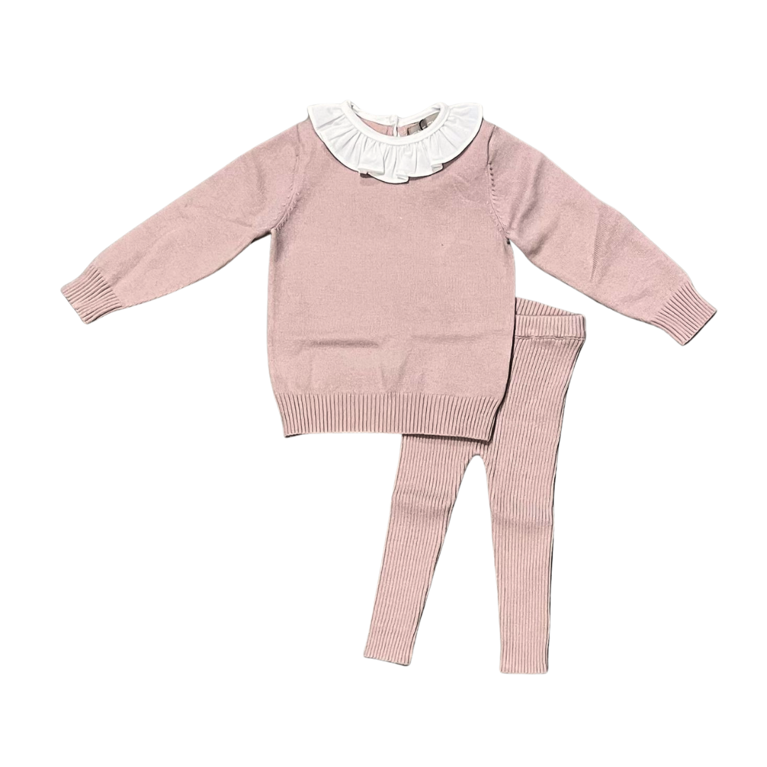 Pink Gilt Baby Girl Knit Set