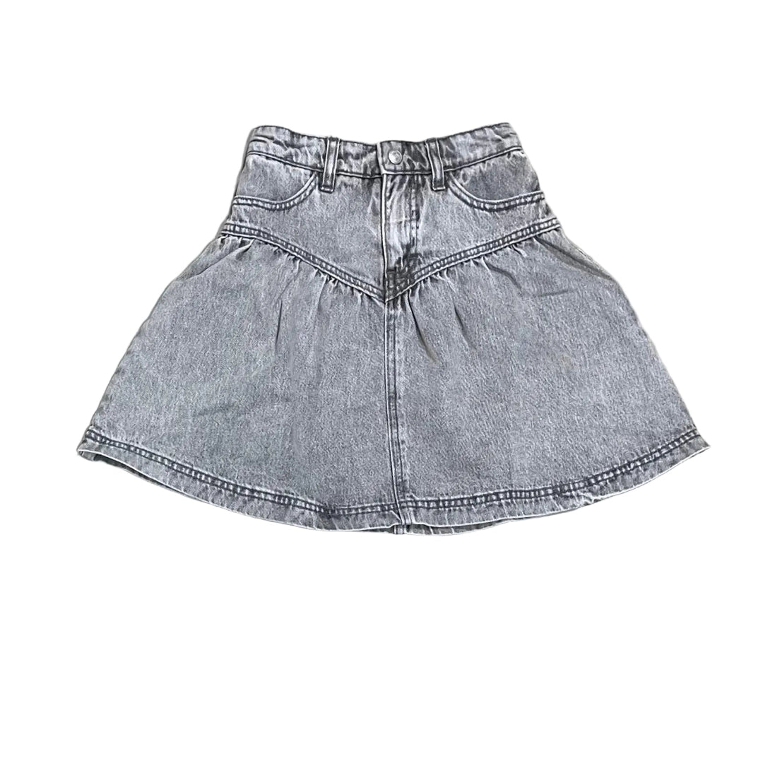 Grey Classic Denim Short Skirt
