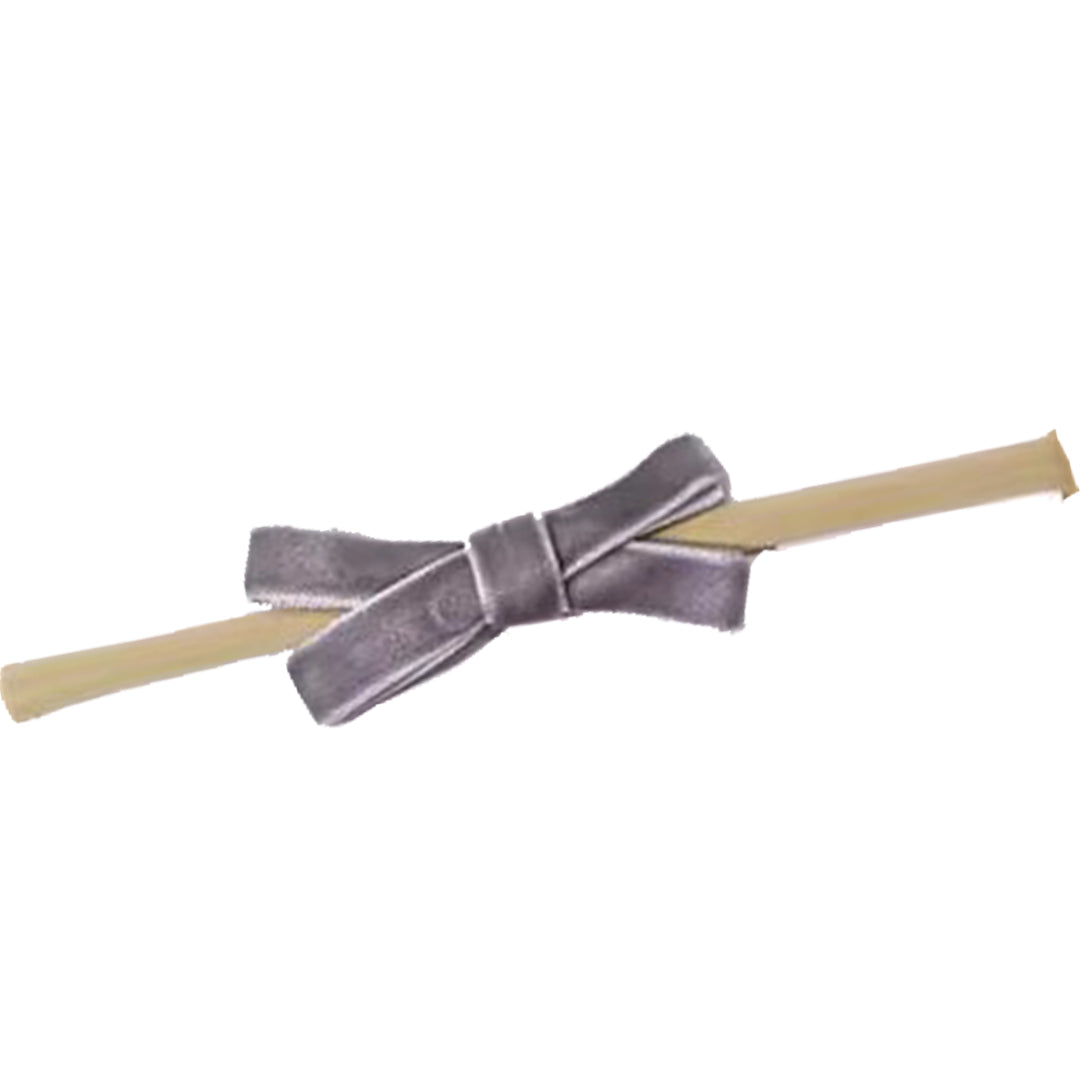 Grey Velvet Bow Baby Band