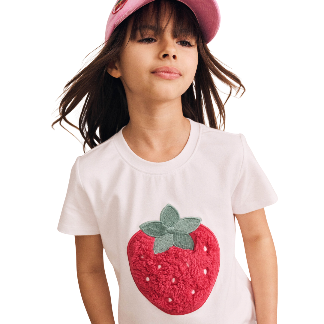 White Very Strawberry Tee