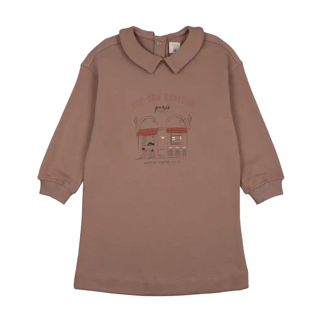 Dried Rose Cafe Girls Sweatshirt Dress