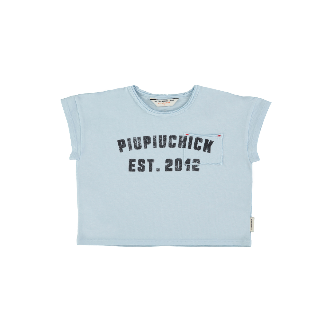 Light Blue Tshirt w/ "Piupiuchick" Print