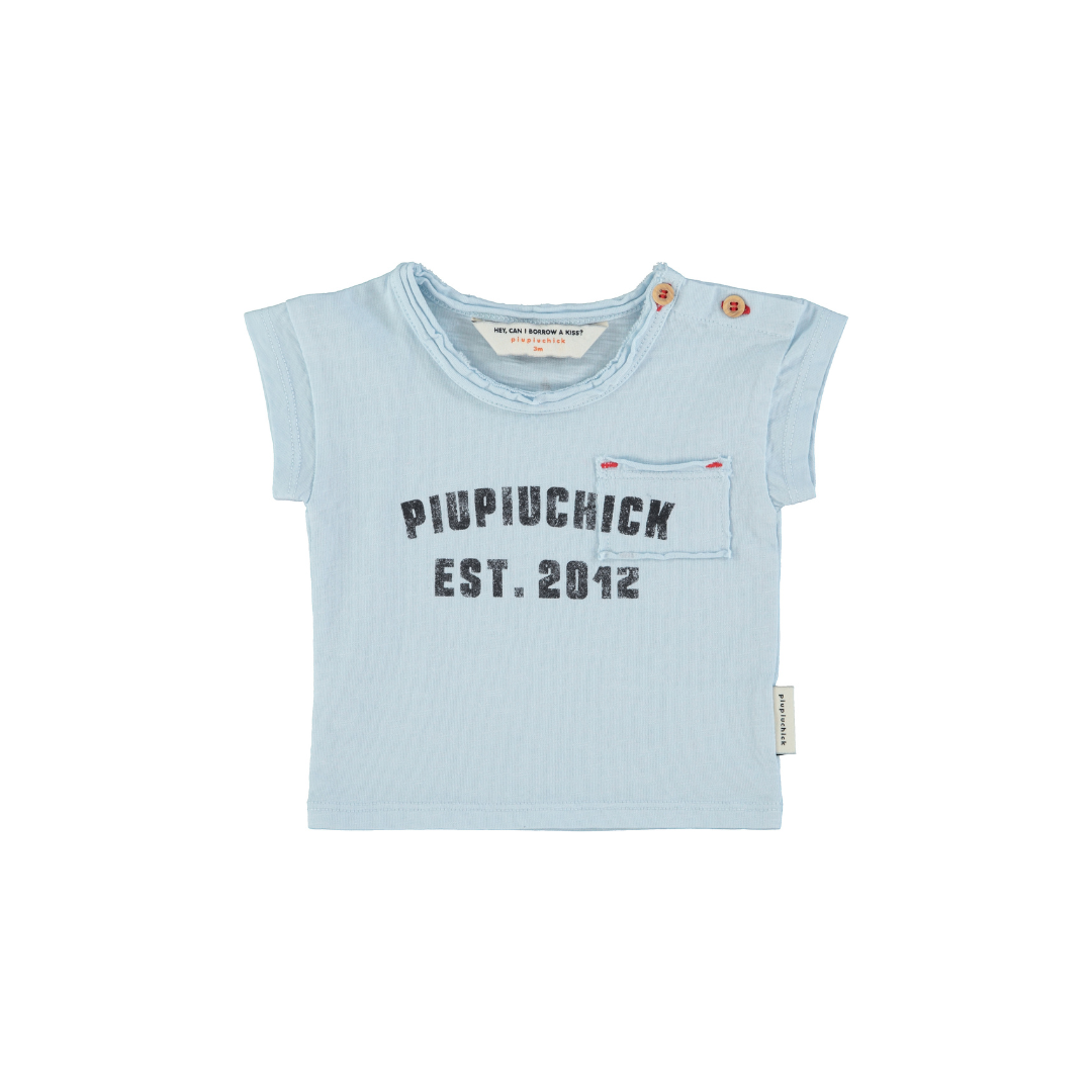 Light Blue Tshirt w/ "Piupiuchick" Print