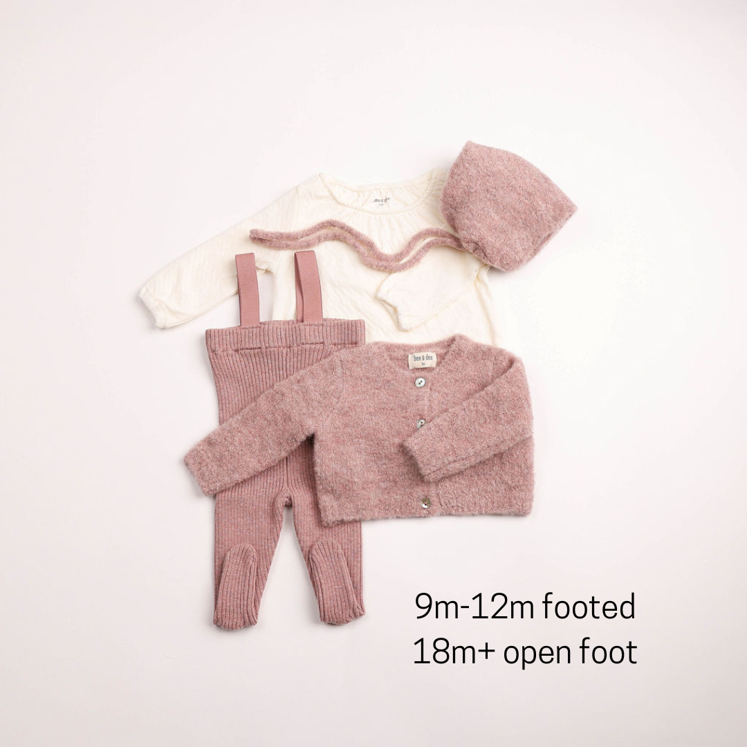 Old Rose Textured Wool Ensemble