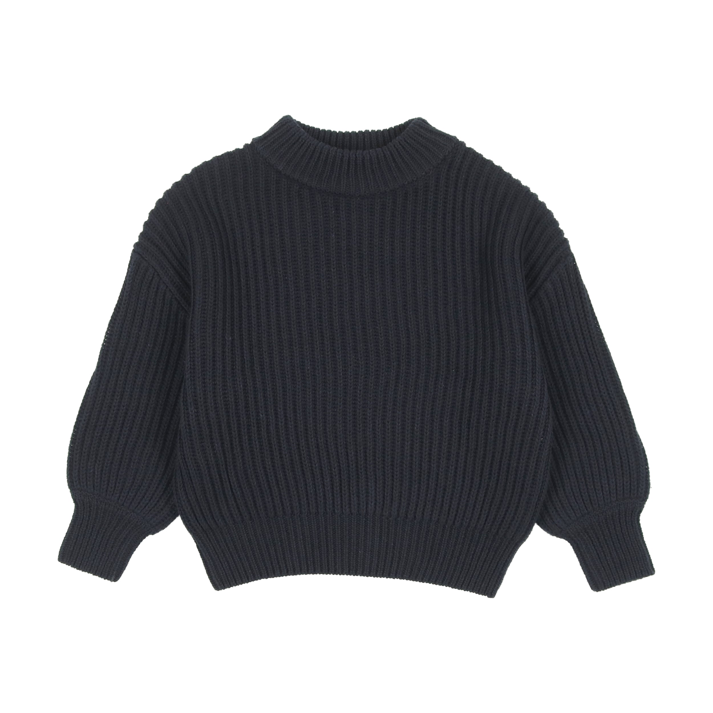 Navy Fisherman Ribbed Sweater