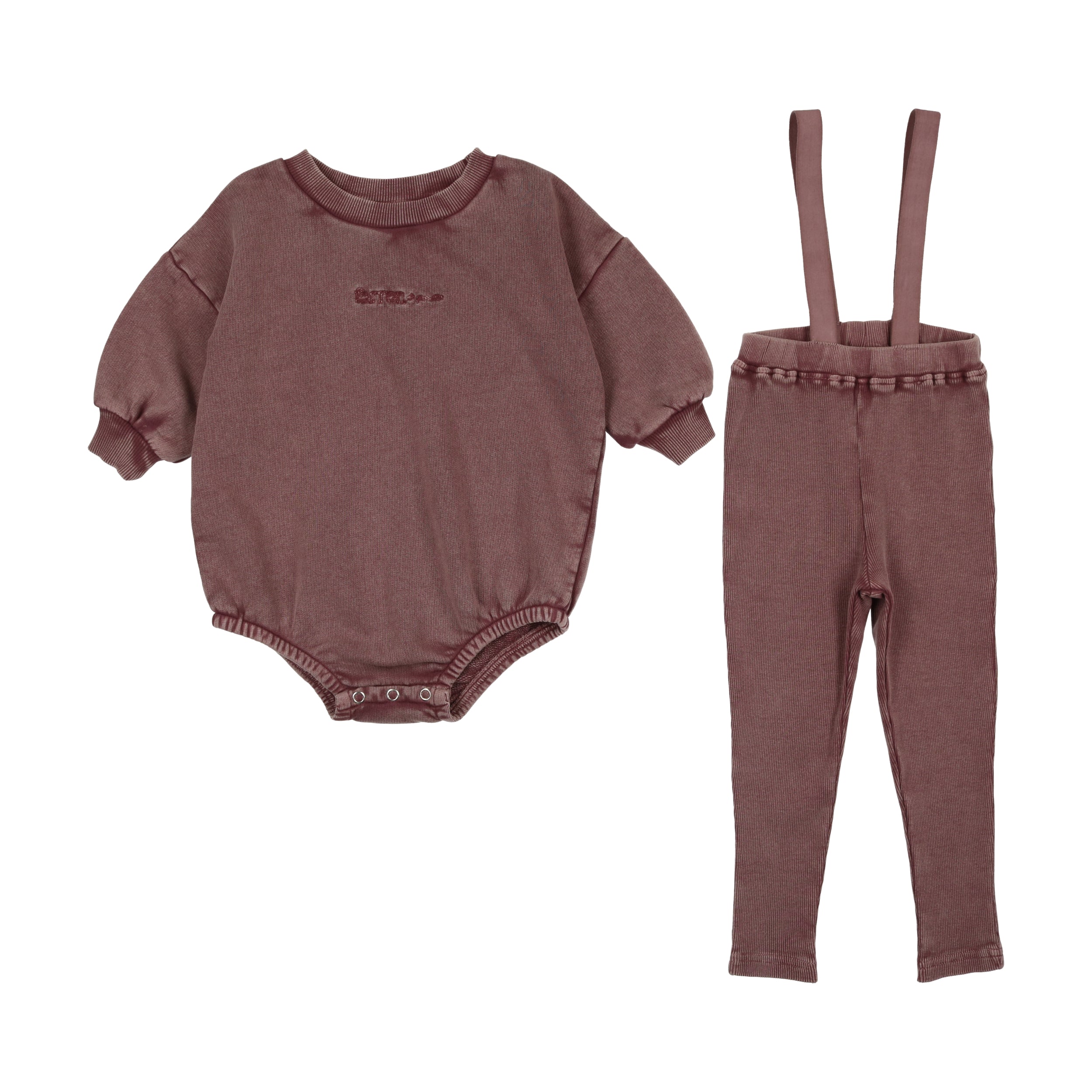 Washed Purple Overall Set