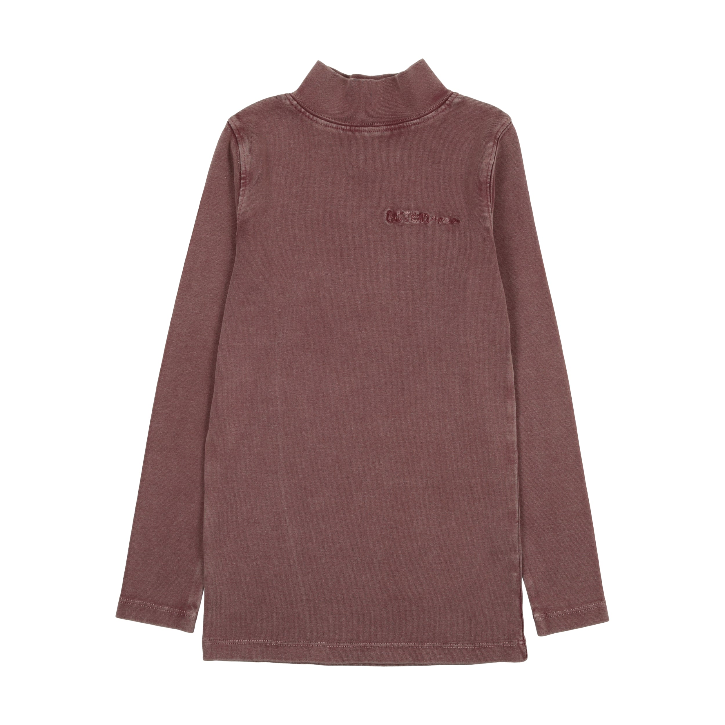 Washed Purple Jersey Mockneck