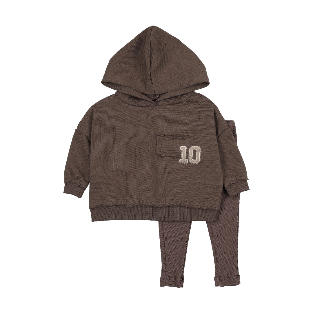 Umber Hooded Sweatshirt Set