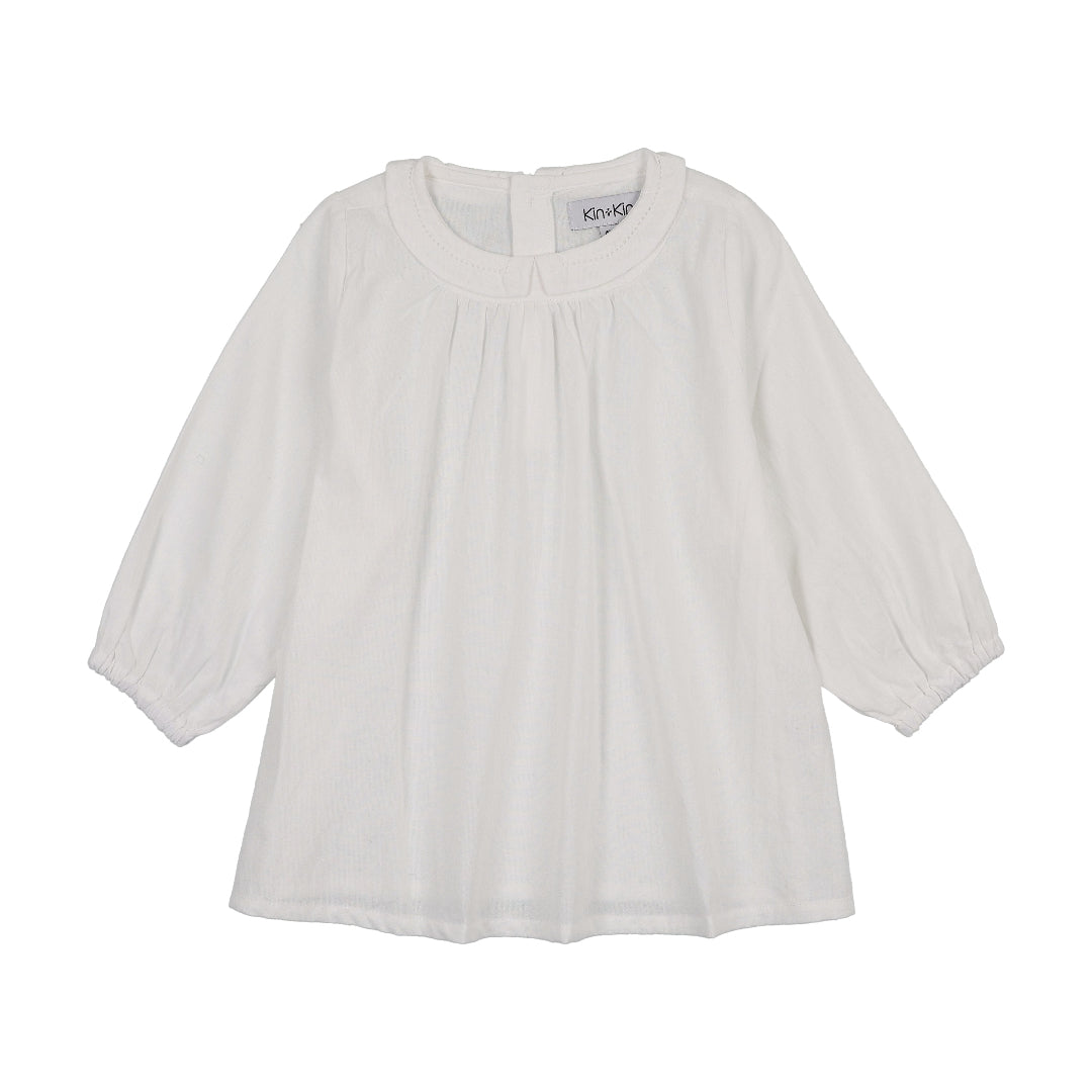 White Ruffled Collar Shirt