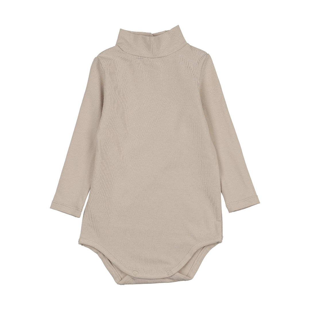 Sand Mock Neck Onesie