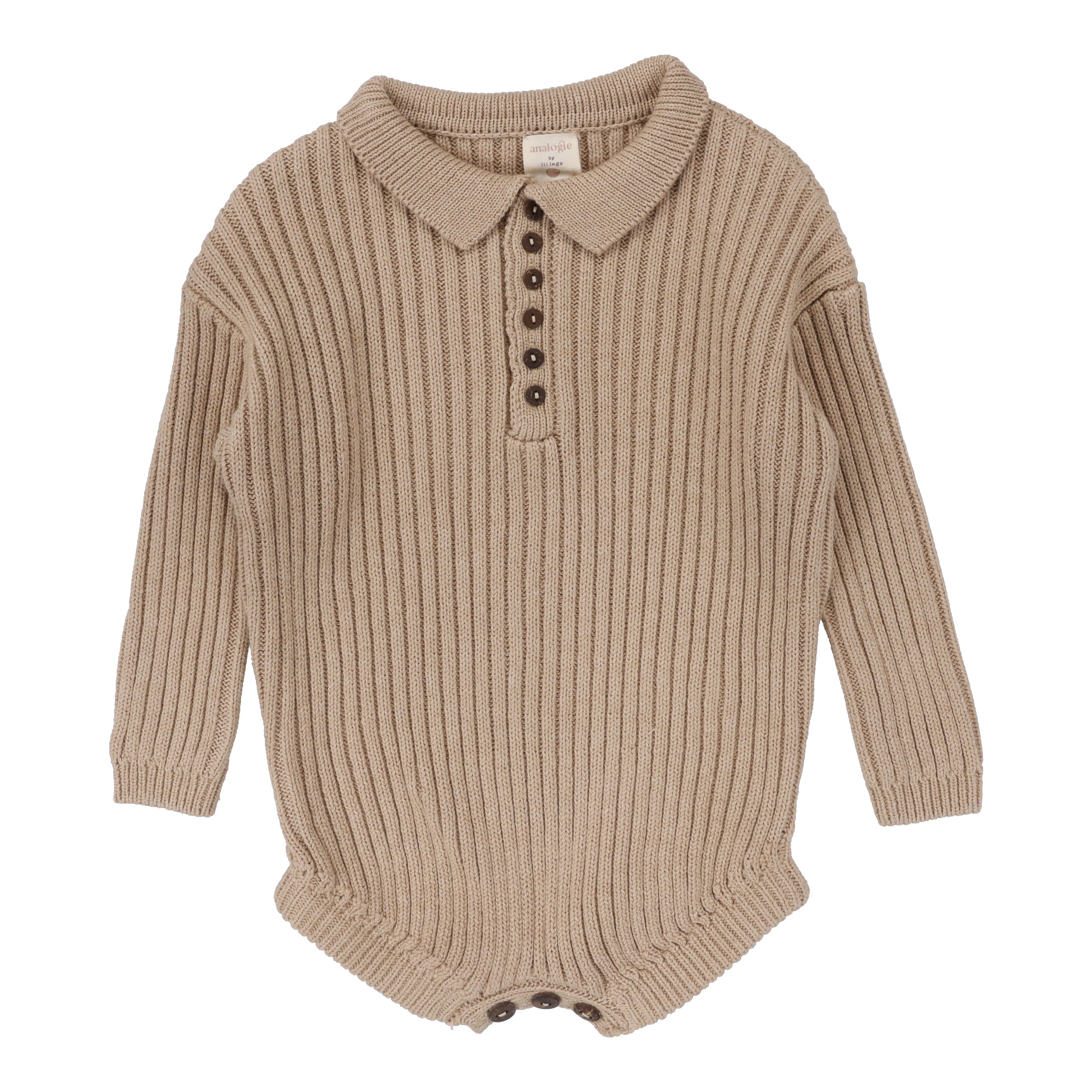 Oatmeal Boys Knit Romper