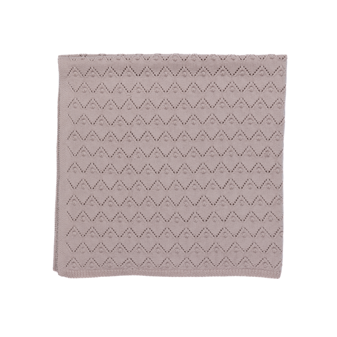 Light Pink Chunky Pointelle Blanket