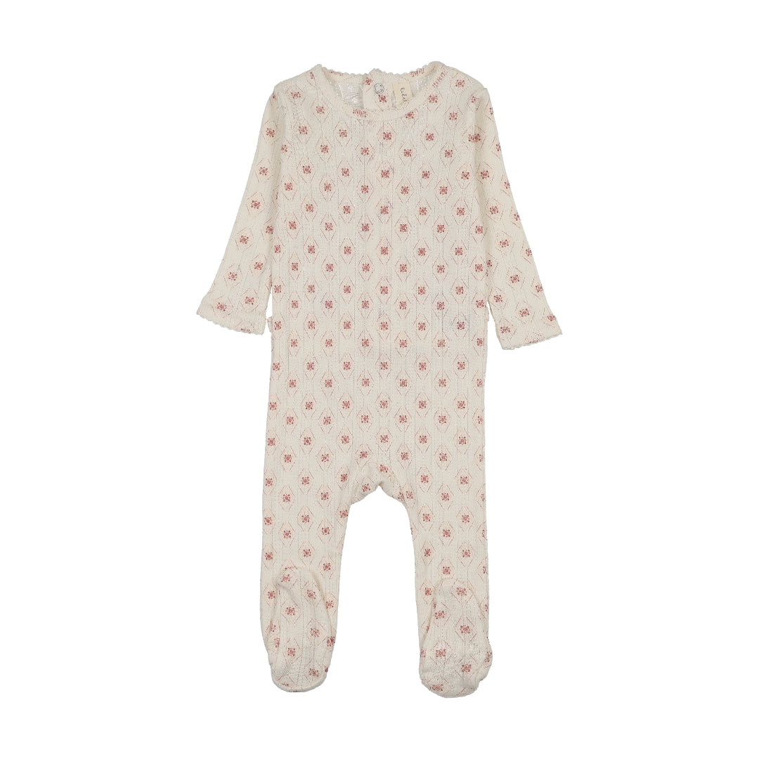 Lilette Dusty Pink Geo Floral Footie