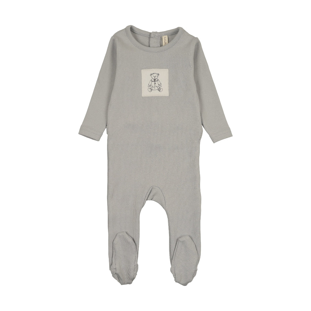 Lilette Pale Blue Graphic Tag Footie