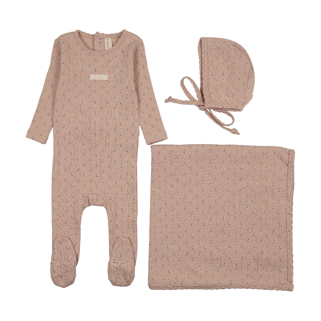 Lilette Dusty Pink Florette Layette Set