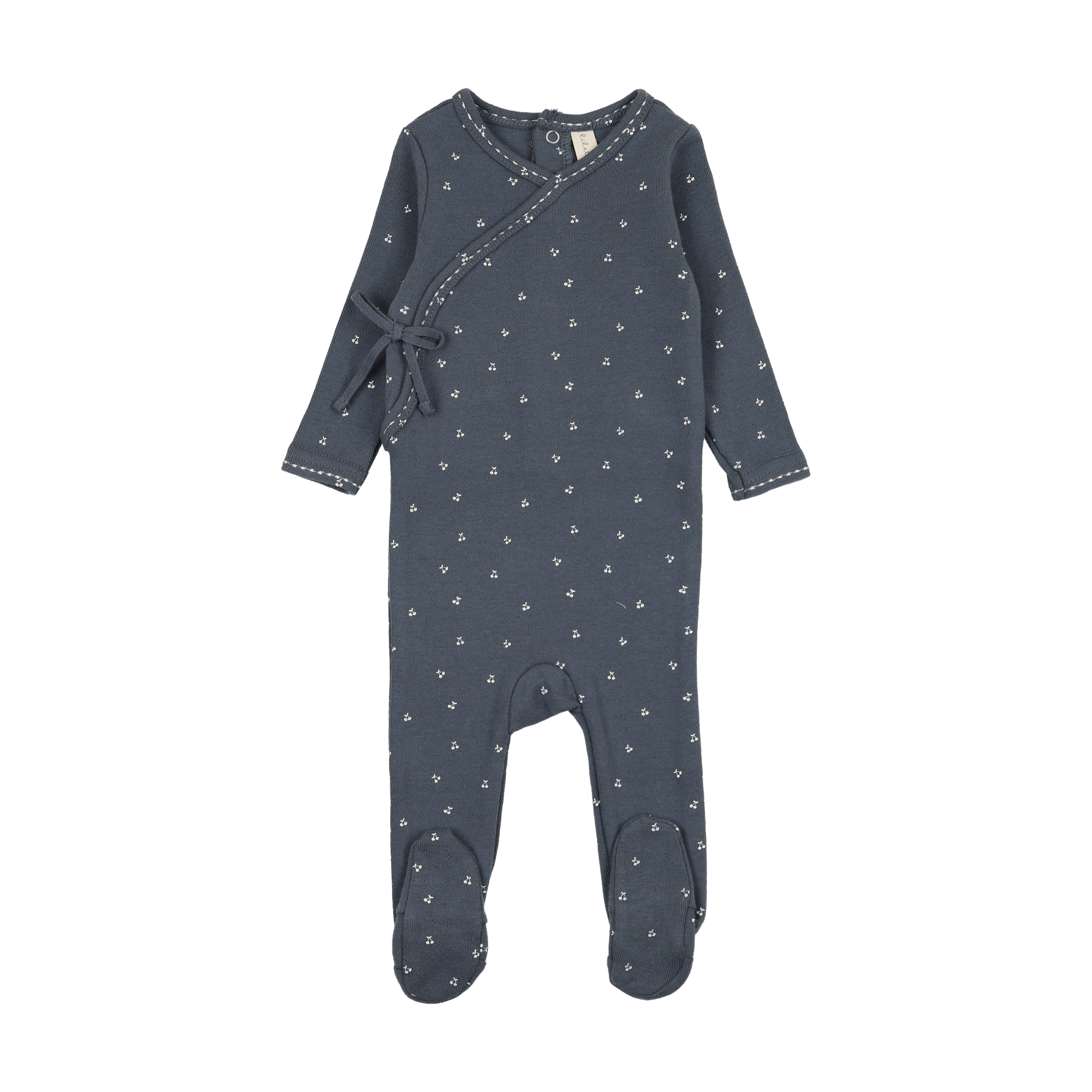 Lilette Off Navy Cherry Scallop Footie