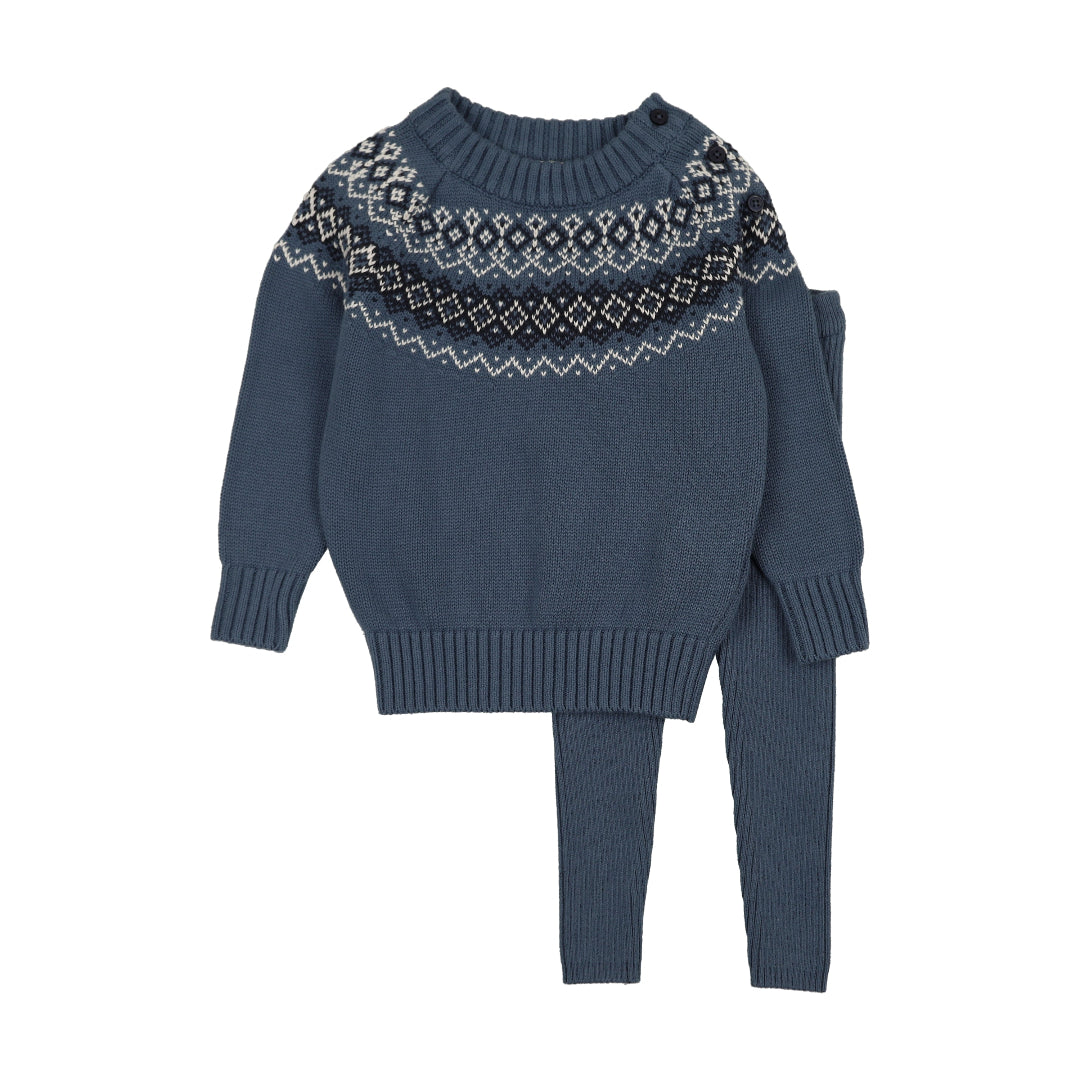 Dried Blue Heirloom Knits Toddler Boys Set
