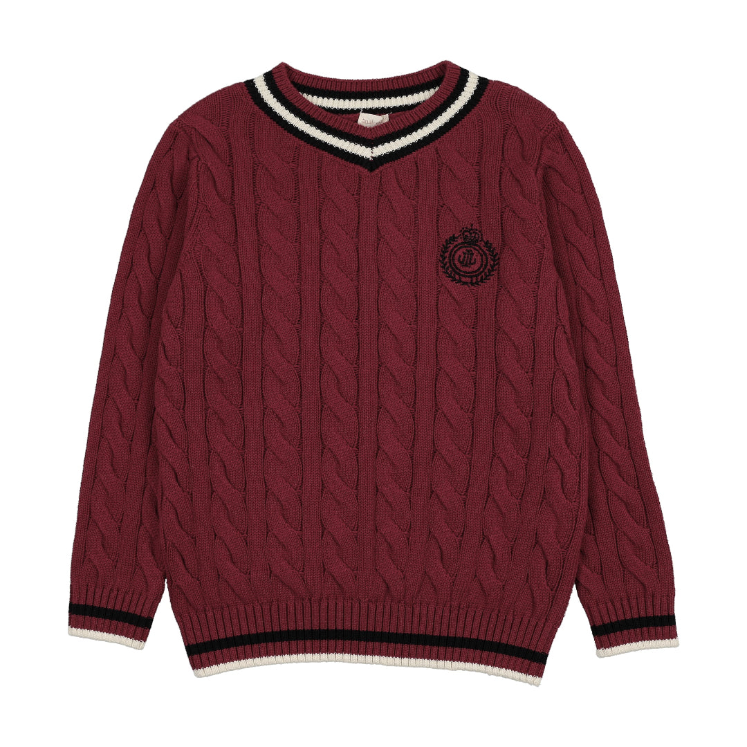 Deep Red Limited Capsule Cable Sweater