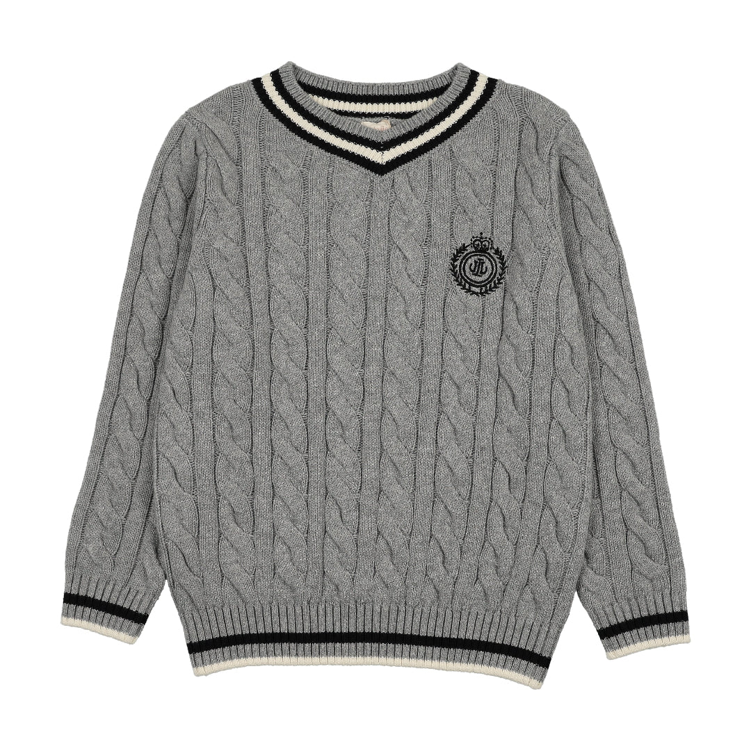 Light Grey Heather Limited Capsule Cable Sweater