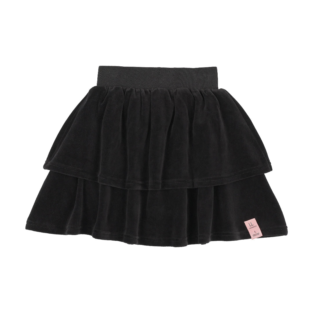 Black Velour Girls Skirt